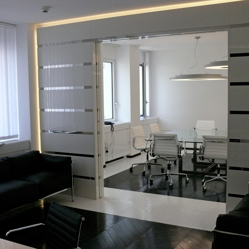 Composizione di Parquet Bianco e Nero